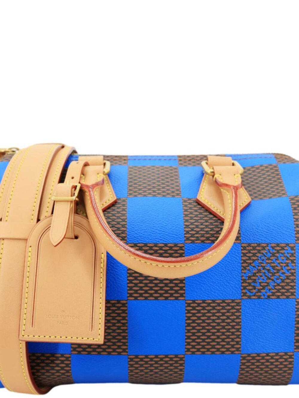 Louis Vuitton  Speedy 25 Bandouliere Damier Pop Shoulder Bag Blue
